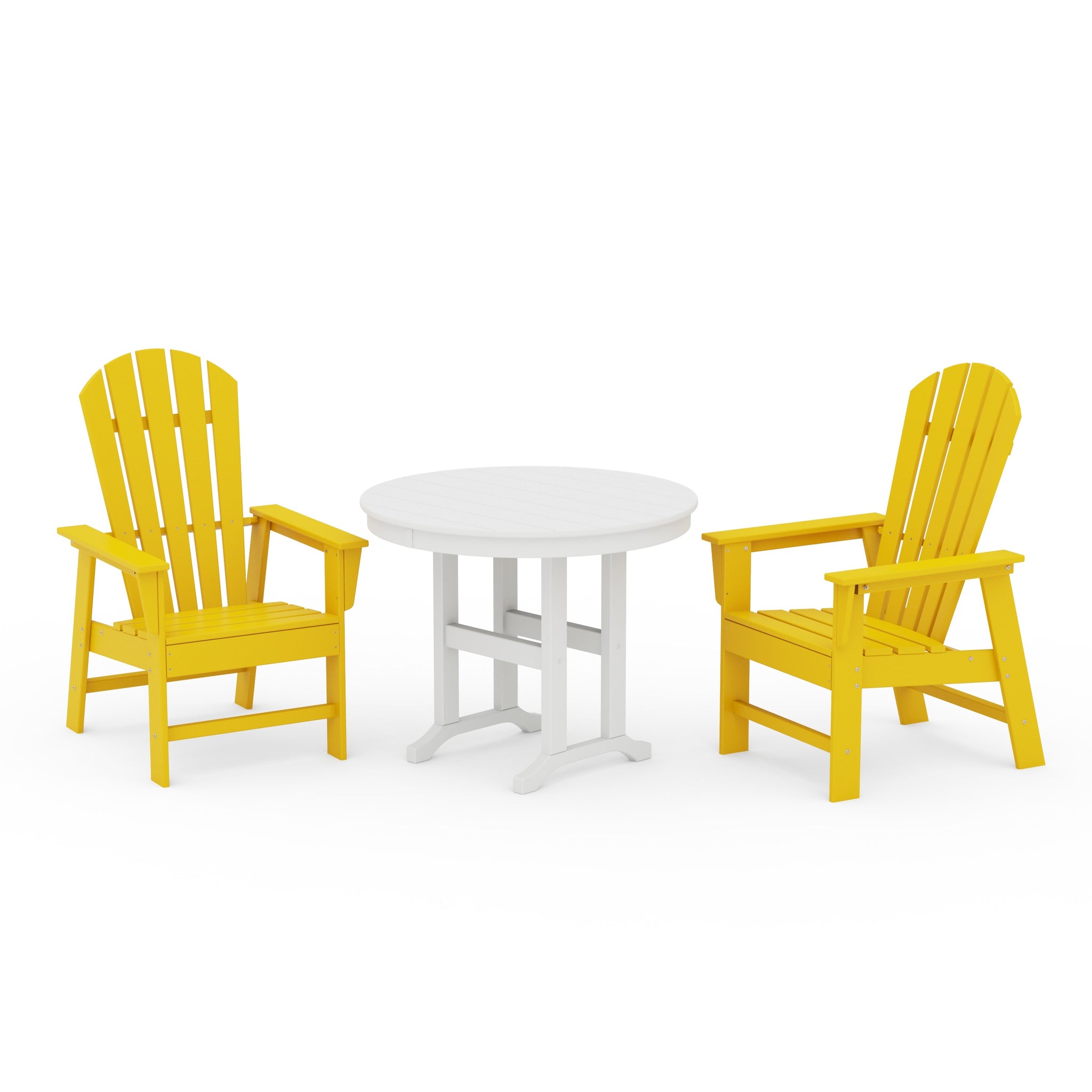 South Beach 3-Piece Round Farmhouse Dining Set