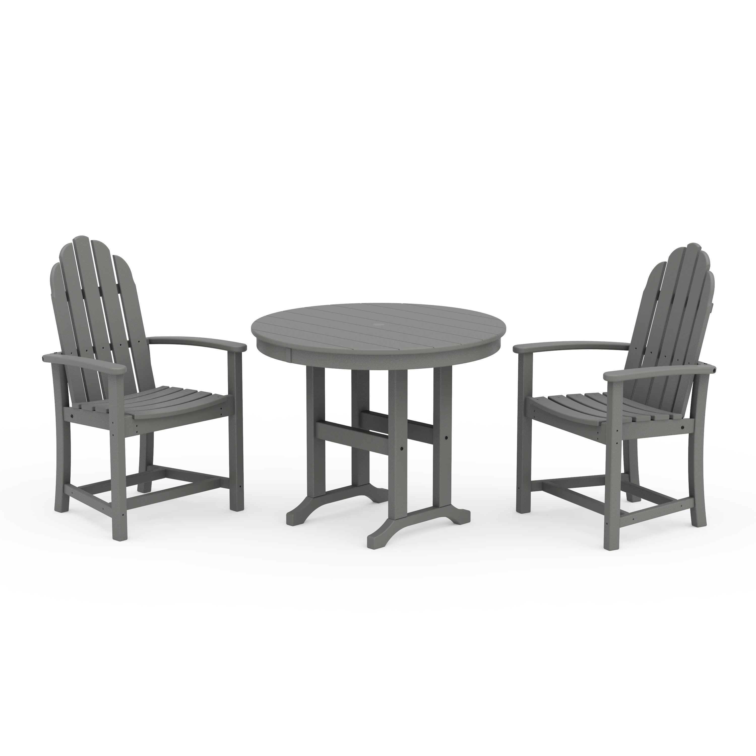 Classic Adirondack 3-Piece Round Dining Set