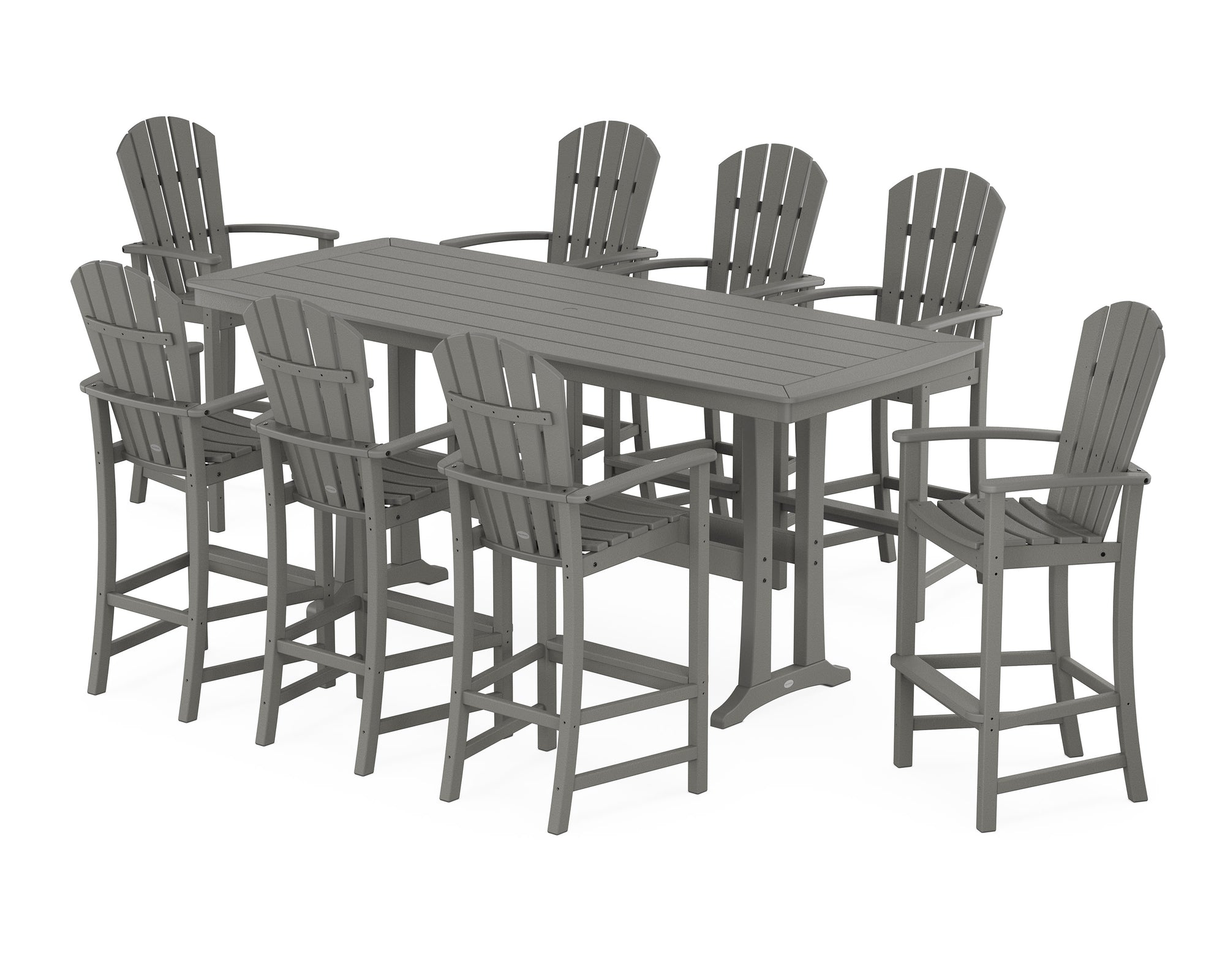 Palm Coast 9-Piece Bar Set with Trestle Legs