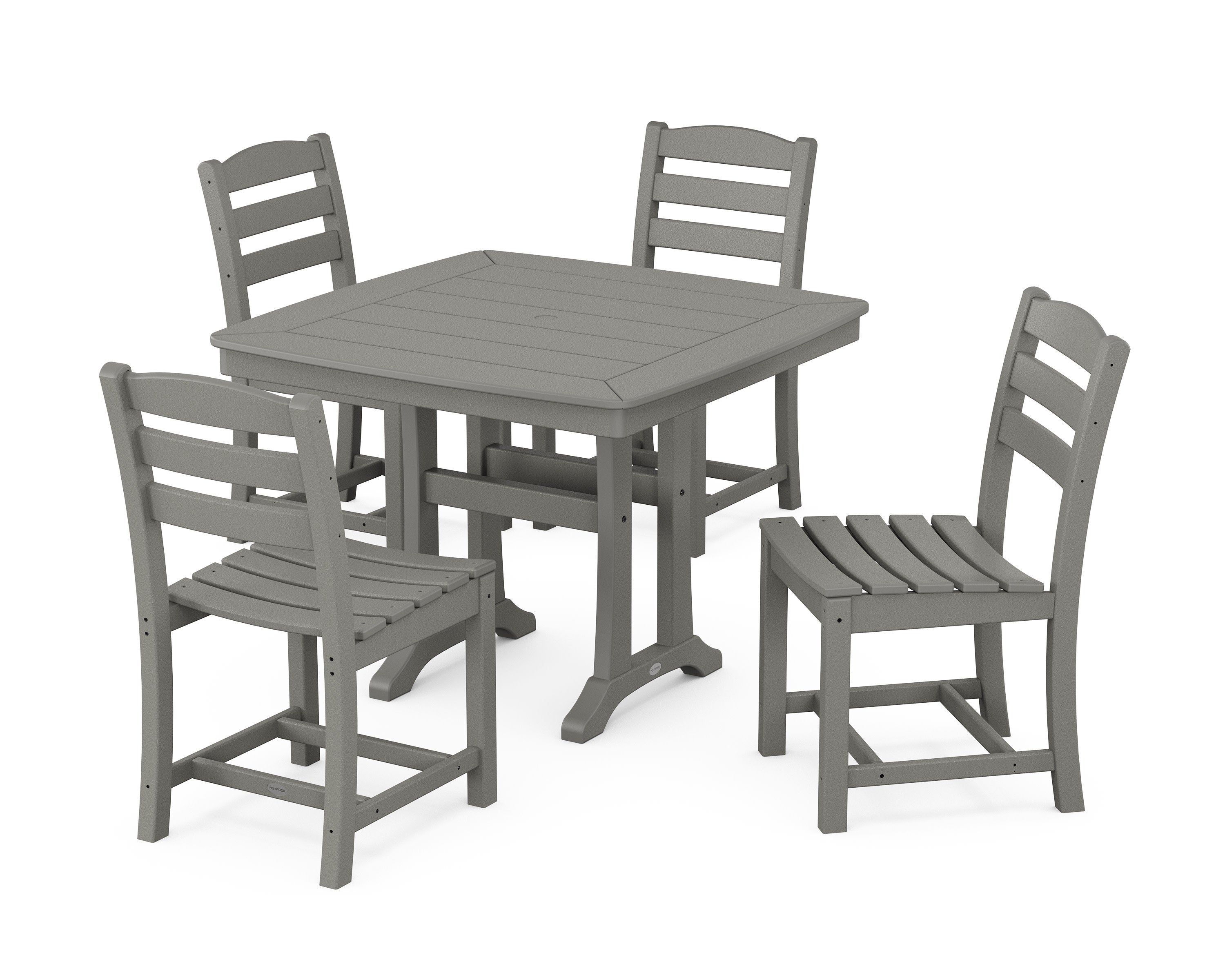La Casa Café Side Chair 5-Piece Dining Set with Trestle Legs