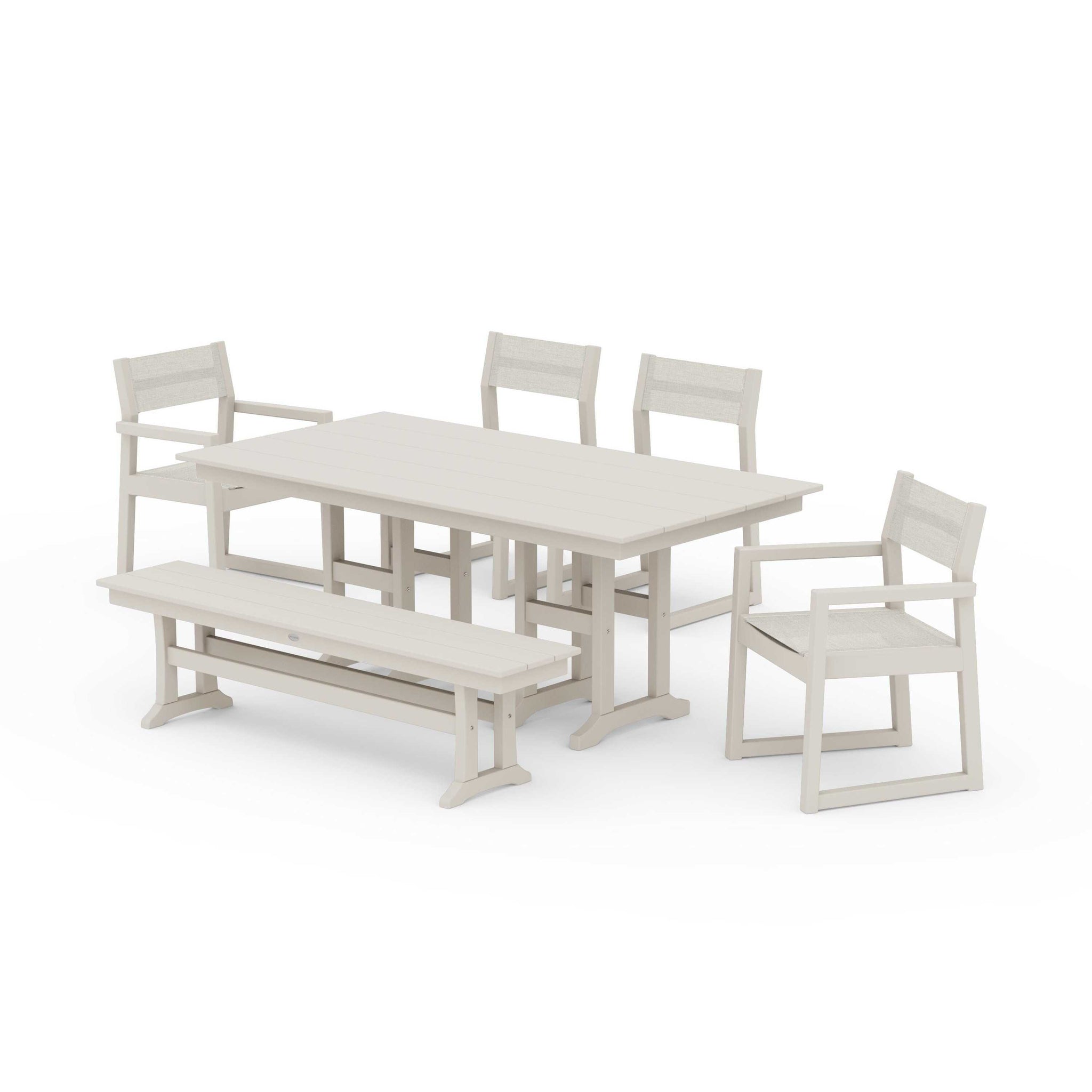 EDGE Sling 6-Piece Farmhouse Dining Set