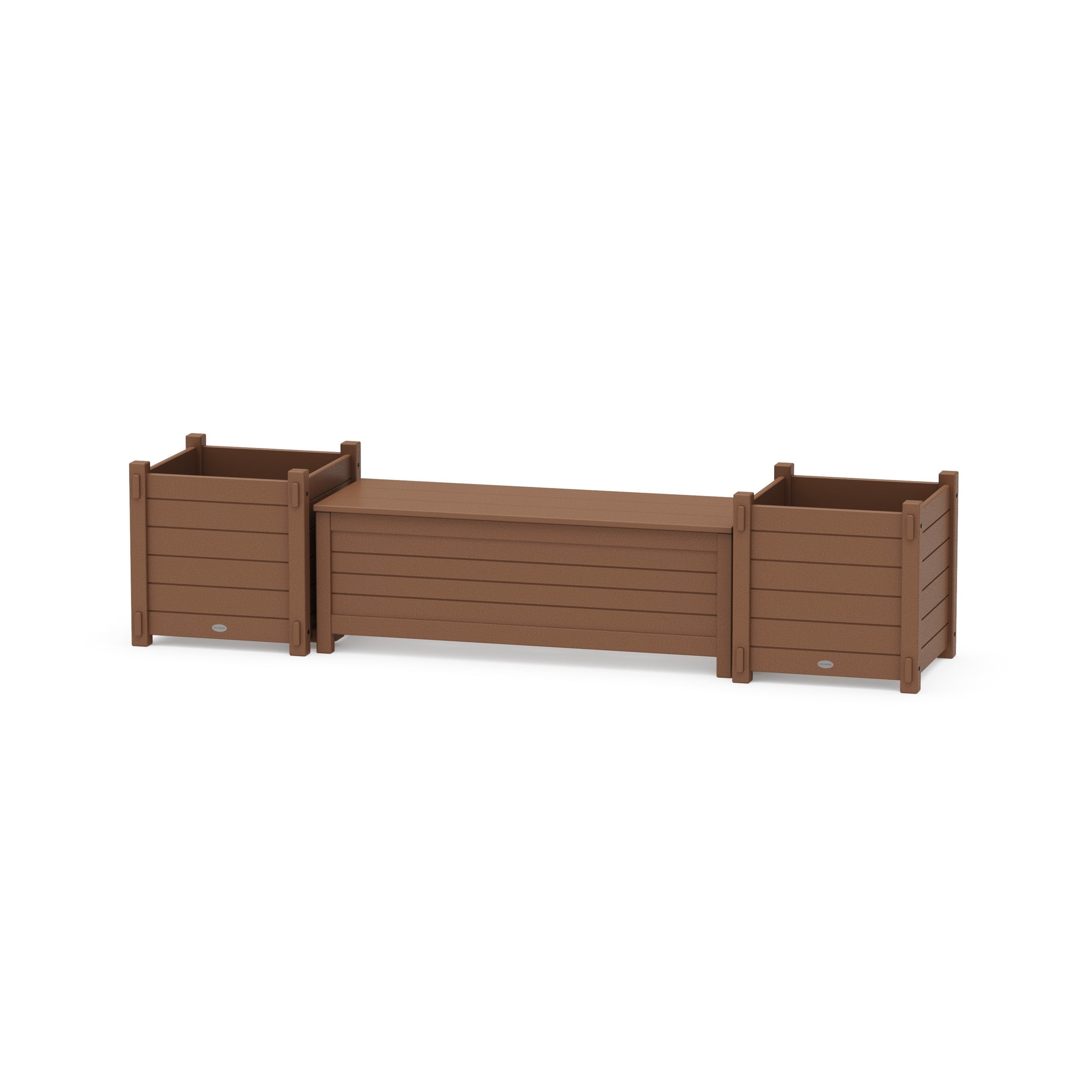 48" Nautical Straight Planter Storage Bench Set- Large