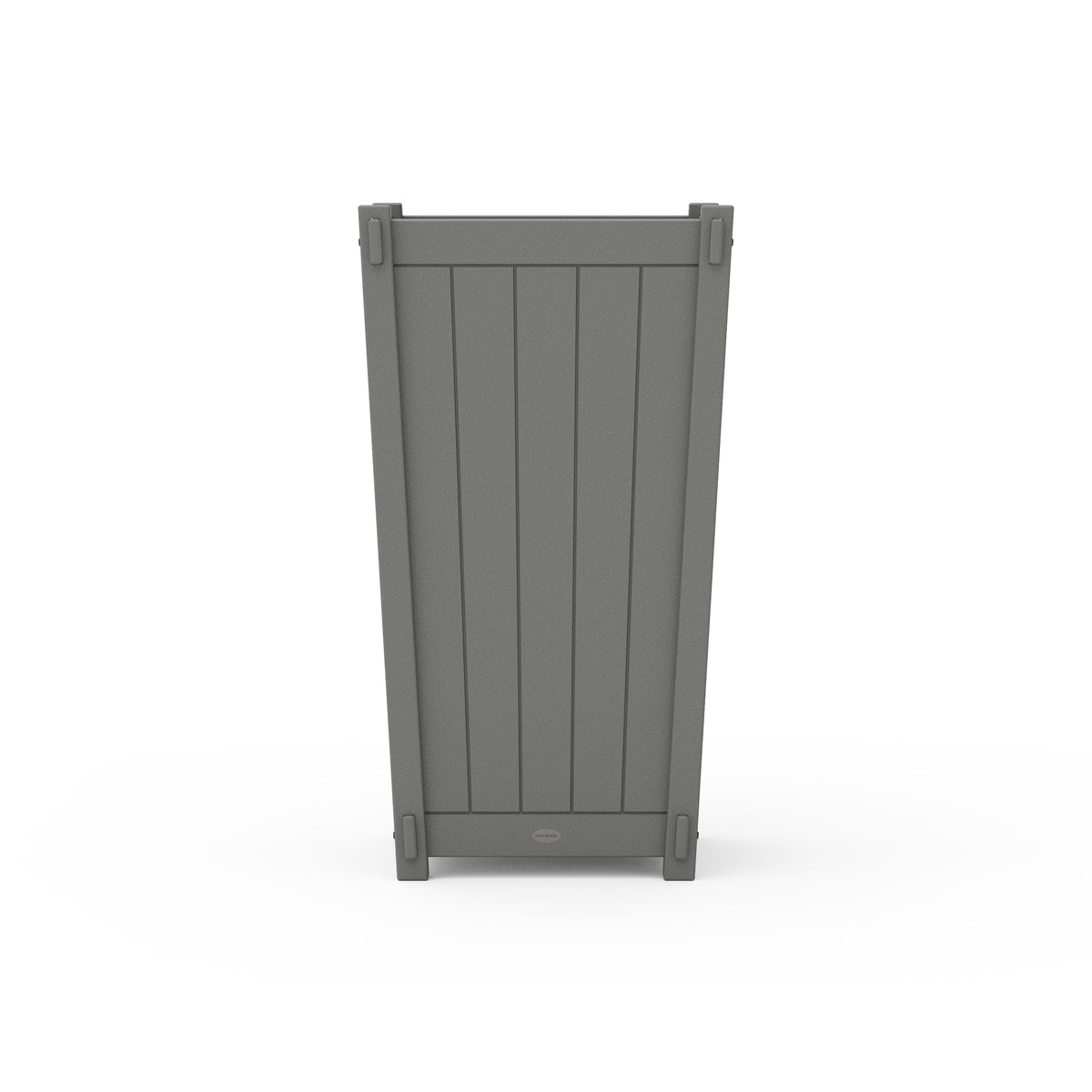 large grey plastic outdoor plant pots Vineyard Large Tapered Square Tall Planter Box Slate Grey