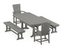 Quattro 5-Piece Dining Set with Trestle Legs