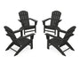 Nautical 4-Piece Adirondack Conversation Set