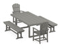 Palm Coast 5-Piece Dining Set with Benches
