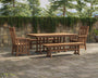 Acadia 5-Piece Farmhouse Dining Set with Benches