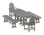 Classic Adirondack 5-Piece Dining Set with Benches
