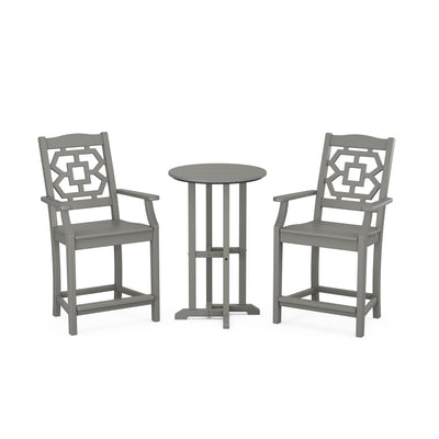 Chinoiserie 3-Piece Farmhouse Bistro Counter Set