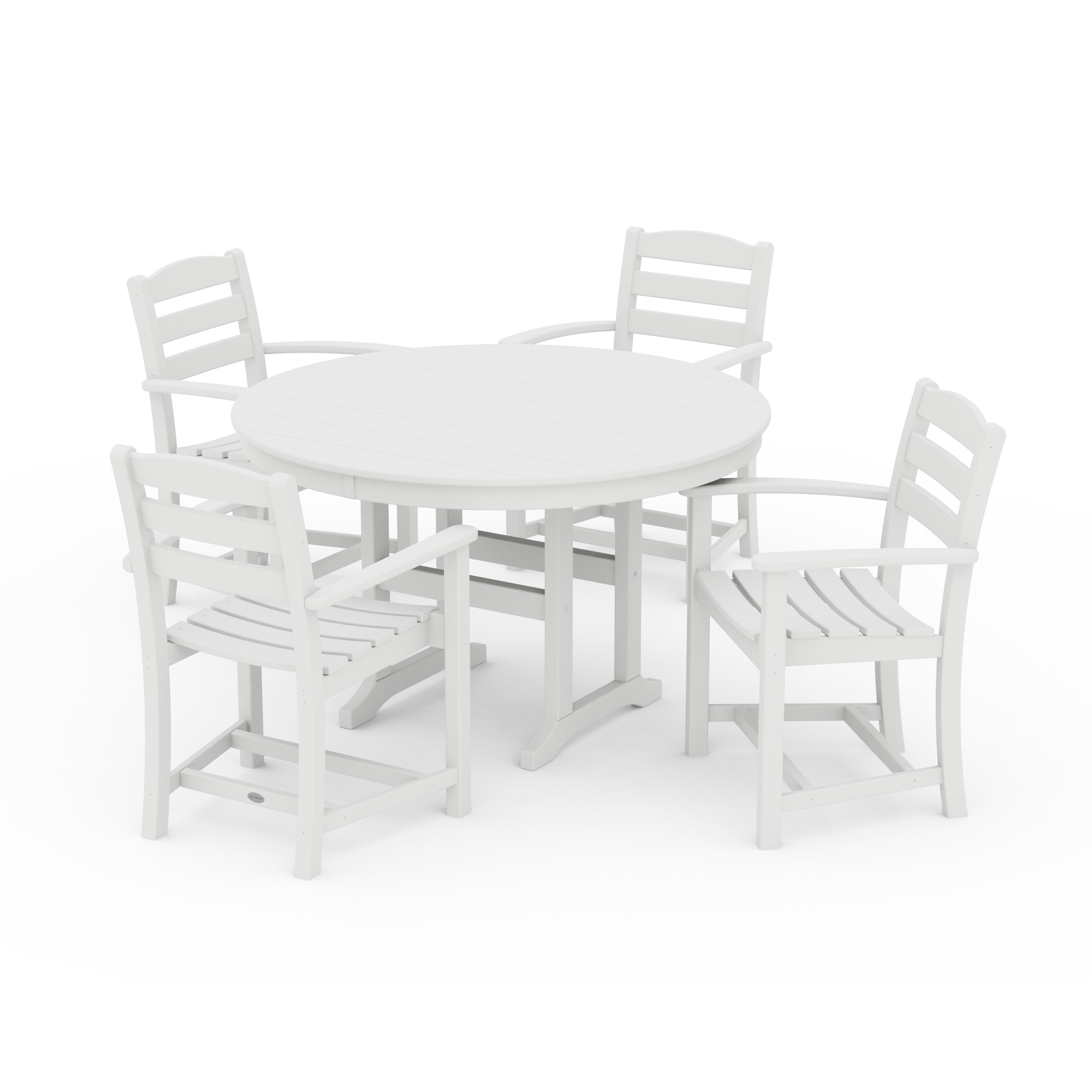 La Casa Café 5-Piece Round Farmhouse Dining Set