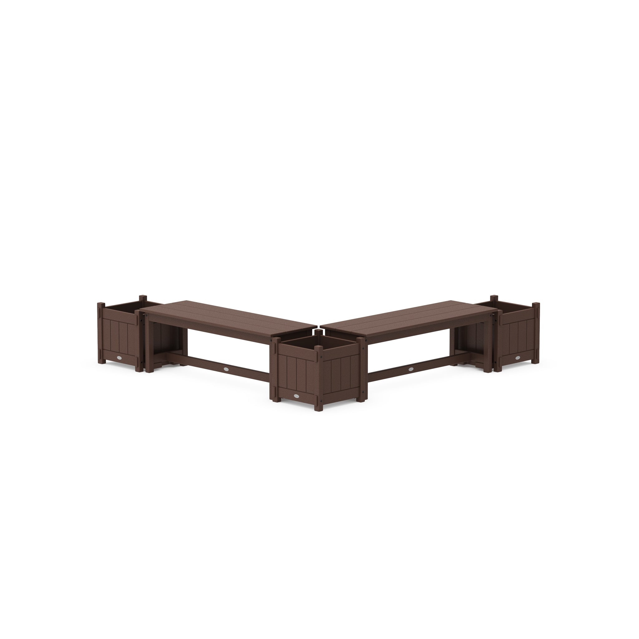 48" Vineyard L- Shaped Planter Bench Corner Set