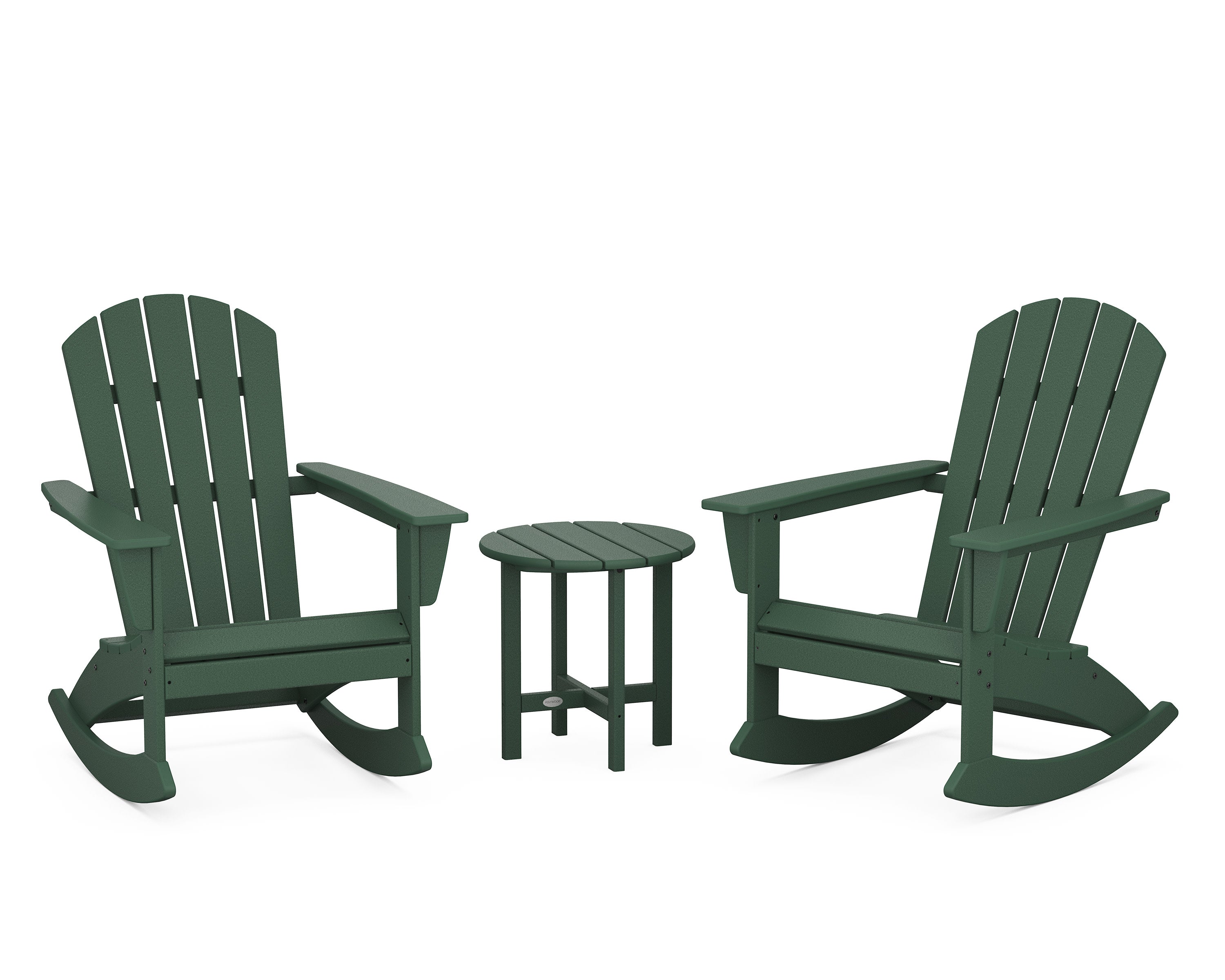 Nautical 3-Piece Adirondack Rocking Chair Set