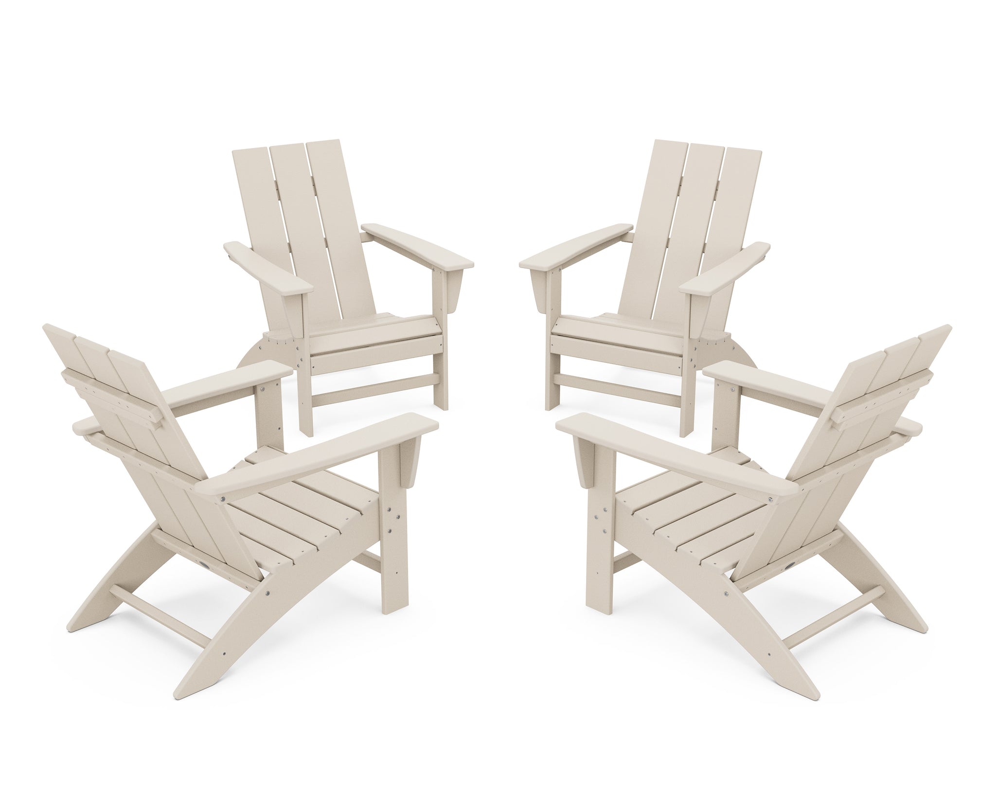 4-Piece Modern Adirondack Chair Conversation Set