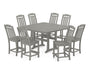 Cottage 9-Piece Square Side Chair Counter Set with Trestle Legs