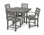 La Casa Café 5-Piece Farmhouse Dining Set with Trestle Legs