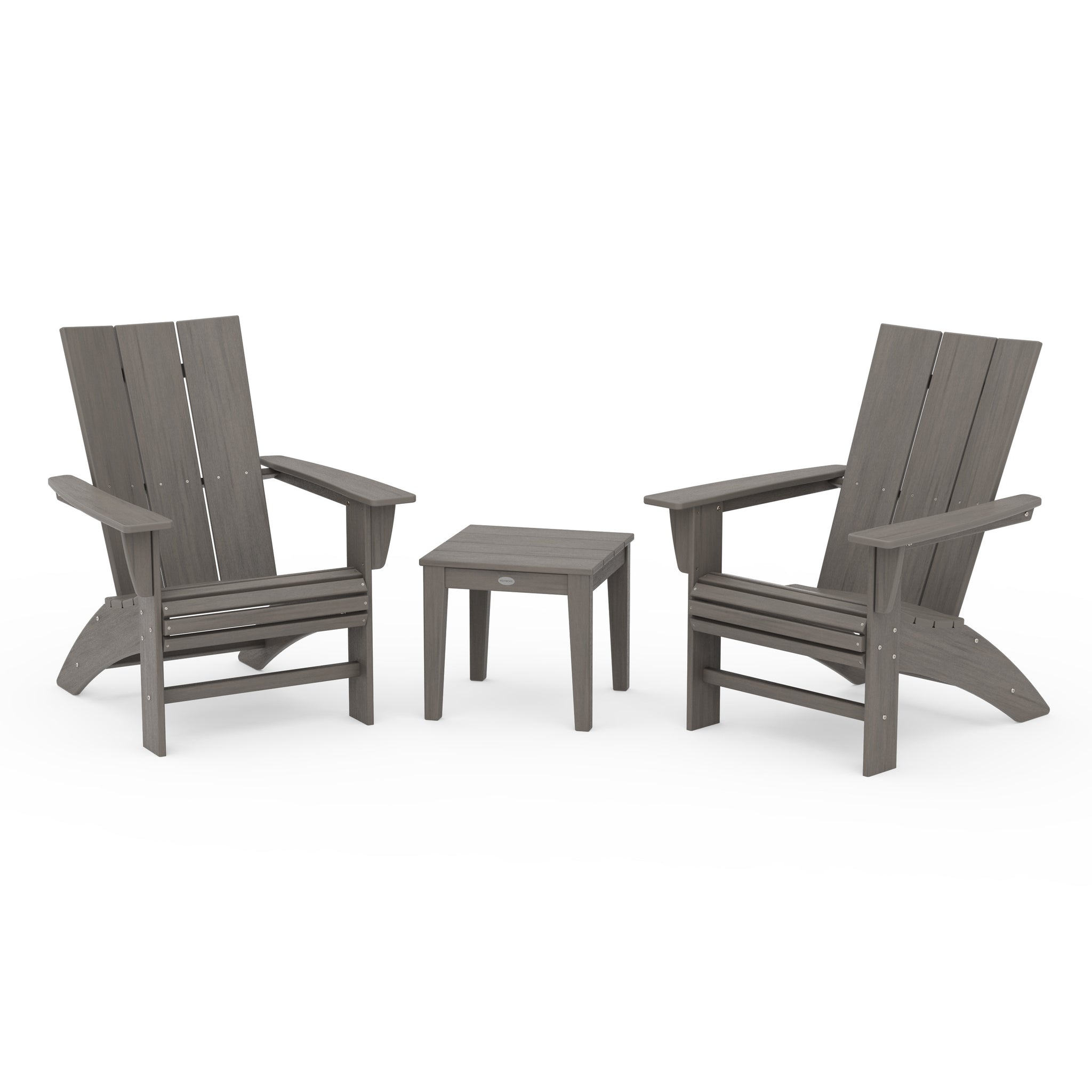Modern 3-Piece Curveback Adirondack Set