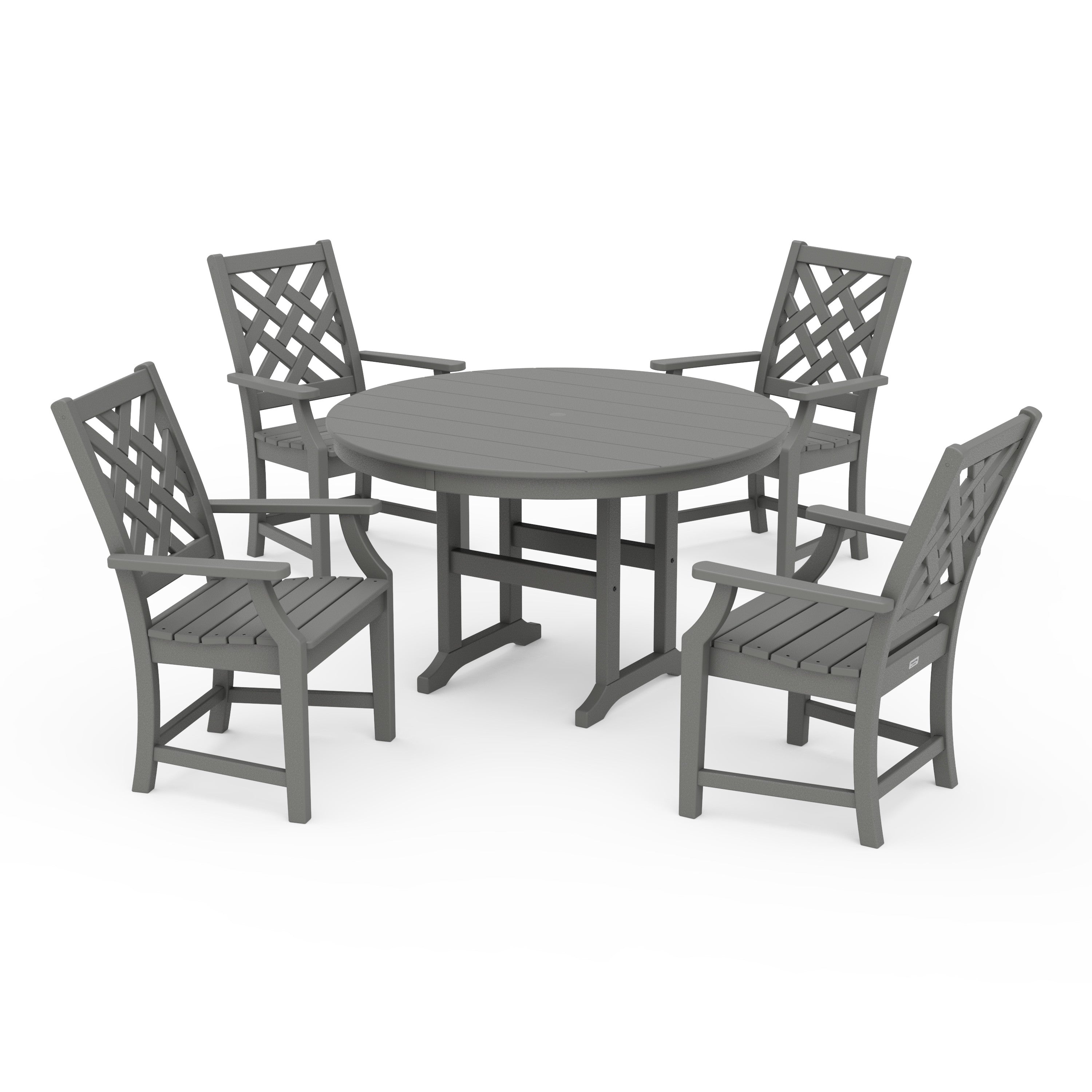 Wovendale 5-Piece Round Farmhouse Dining Set