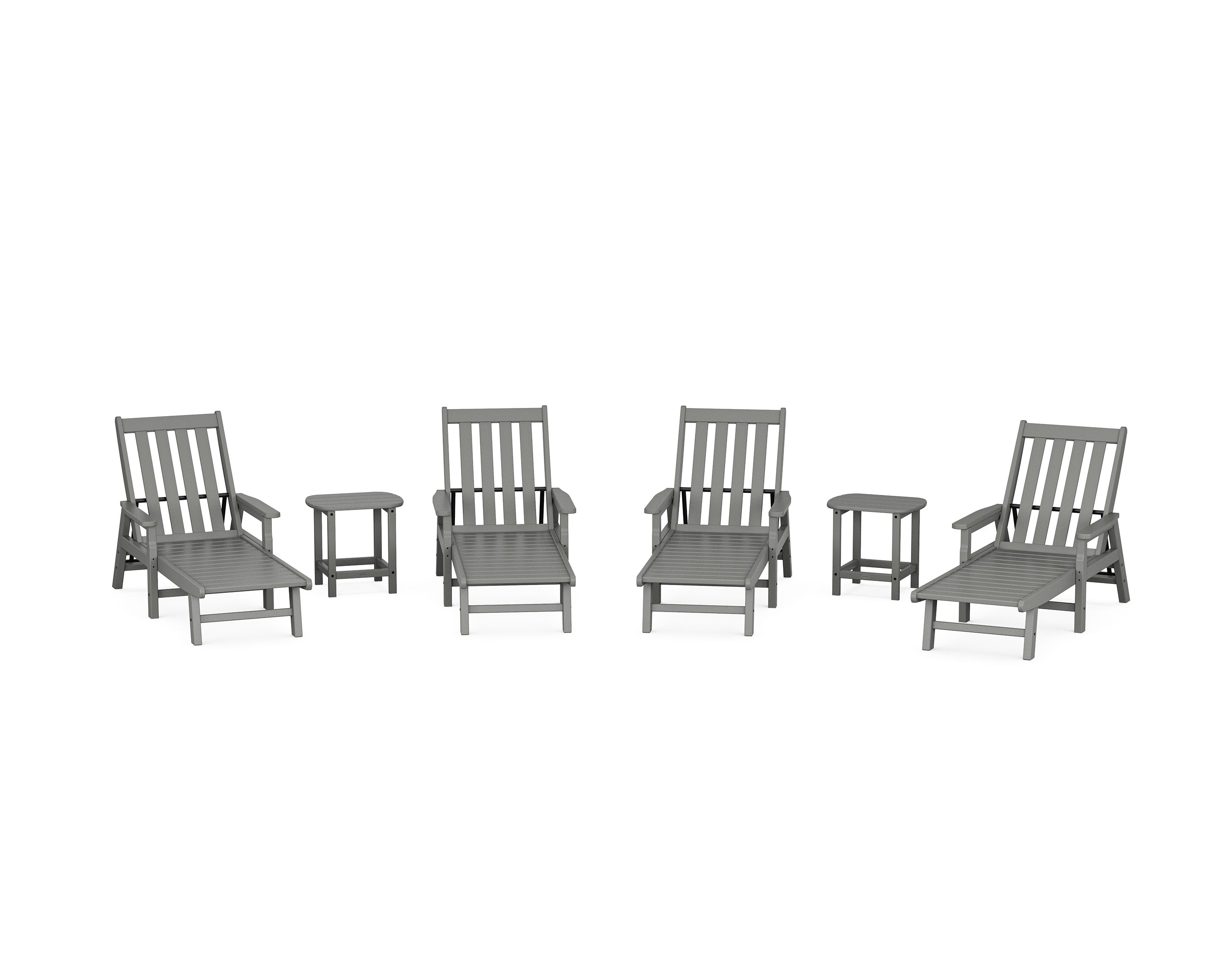Vineyard 6-Piece Chaise with Arms Set