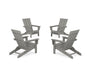 4-Piece Modern Studio Folding Adirondack Chair Conversation Set