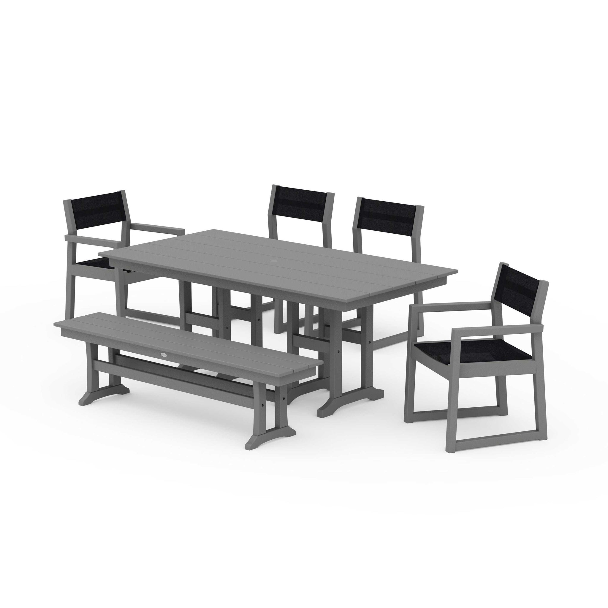 EDGE Sling 6-Piece Farmhouse Dining Set