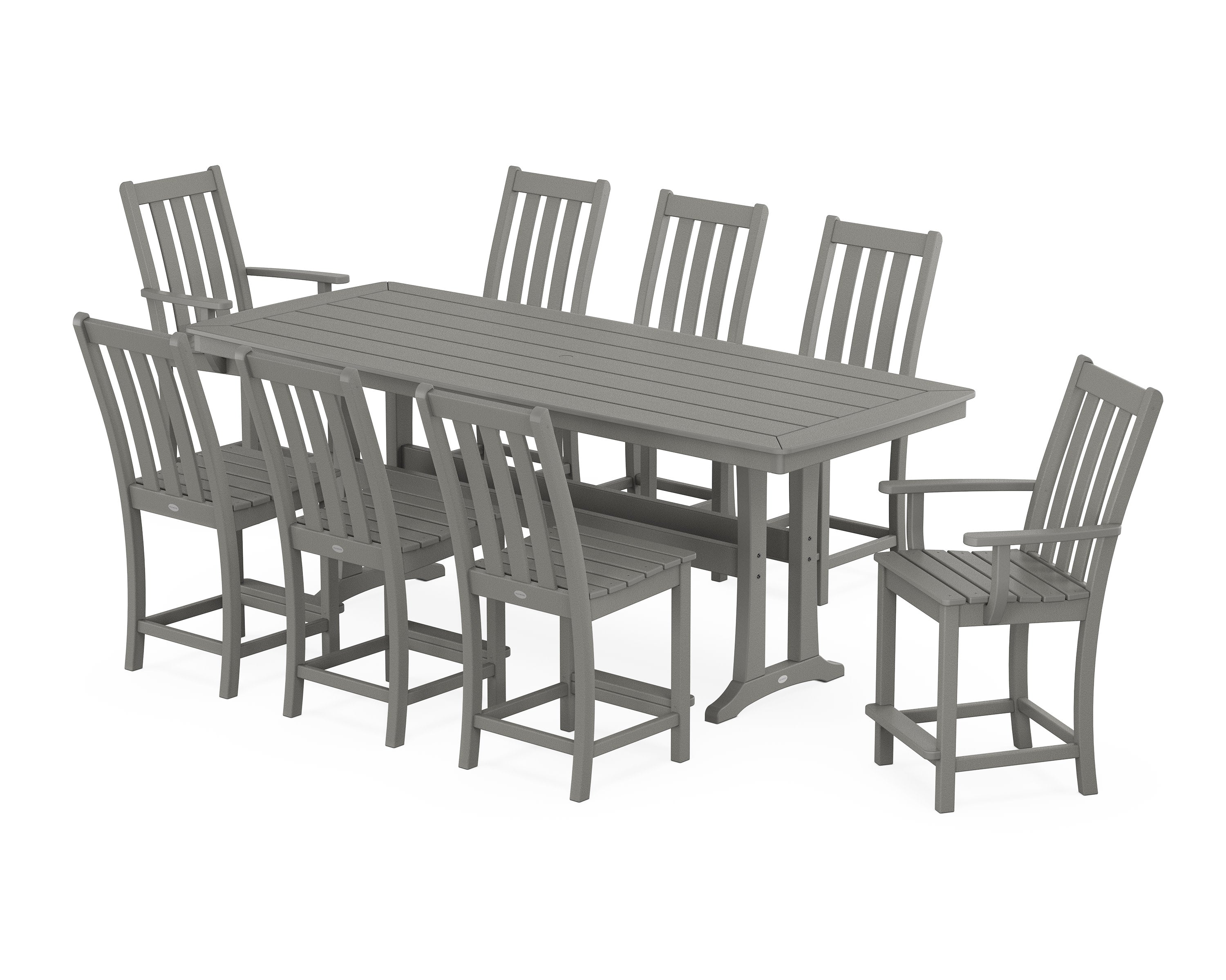 Vineyard 9-Piece Counter Set with Trestle Legs