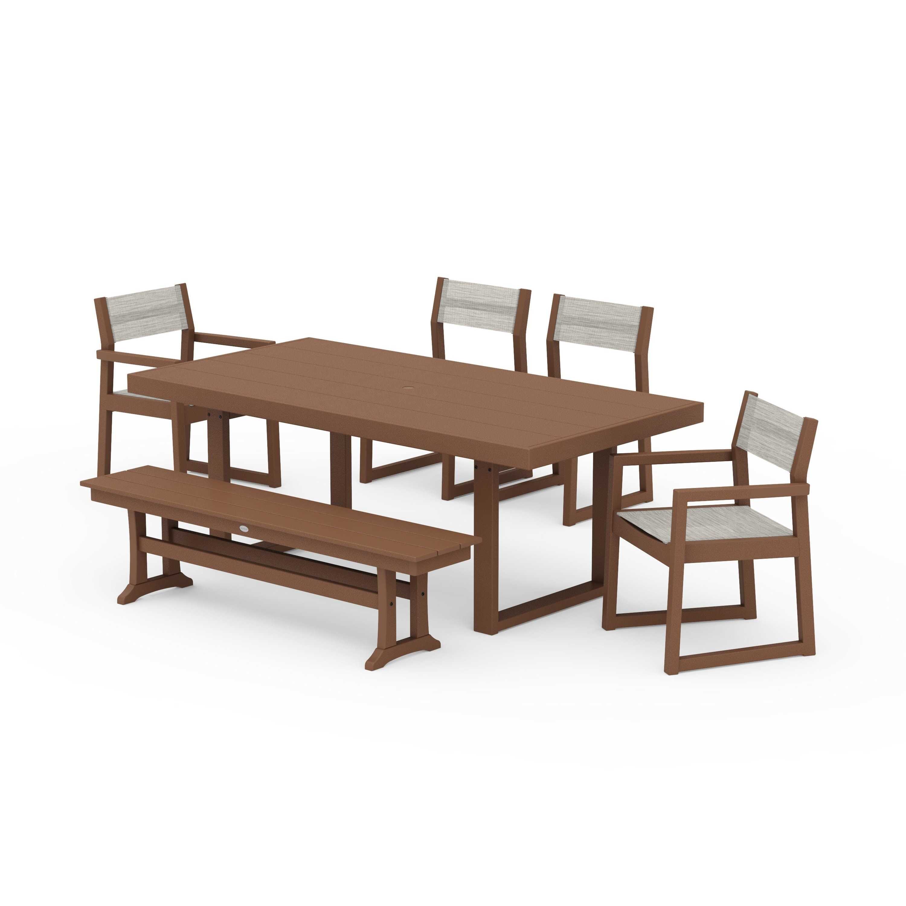 EDGE Sling 6-Piece Dining Set with Bench