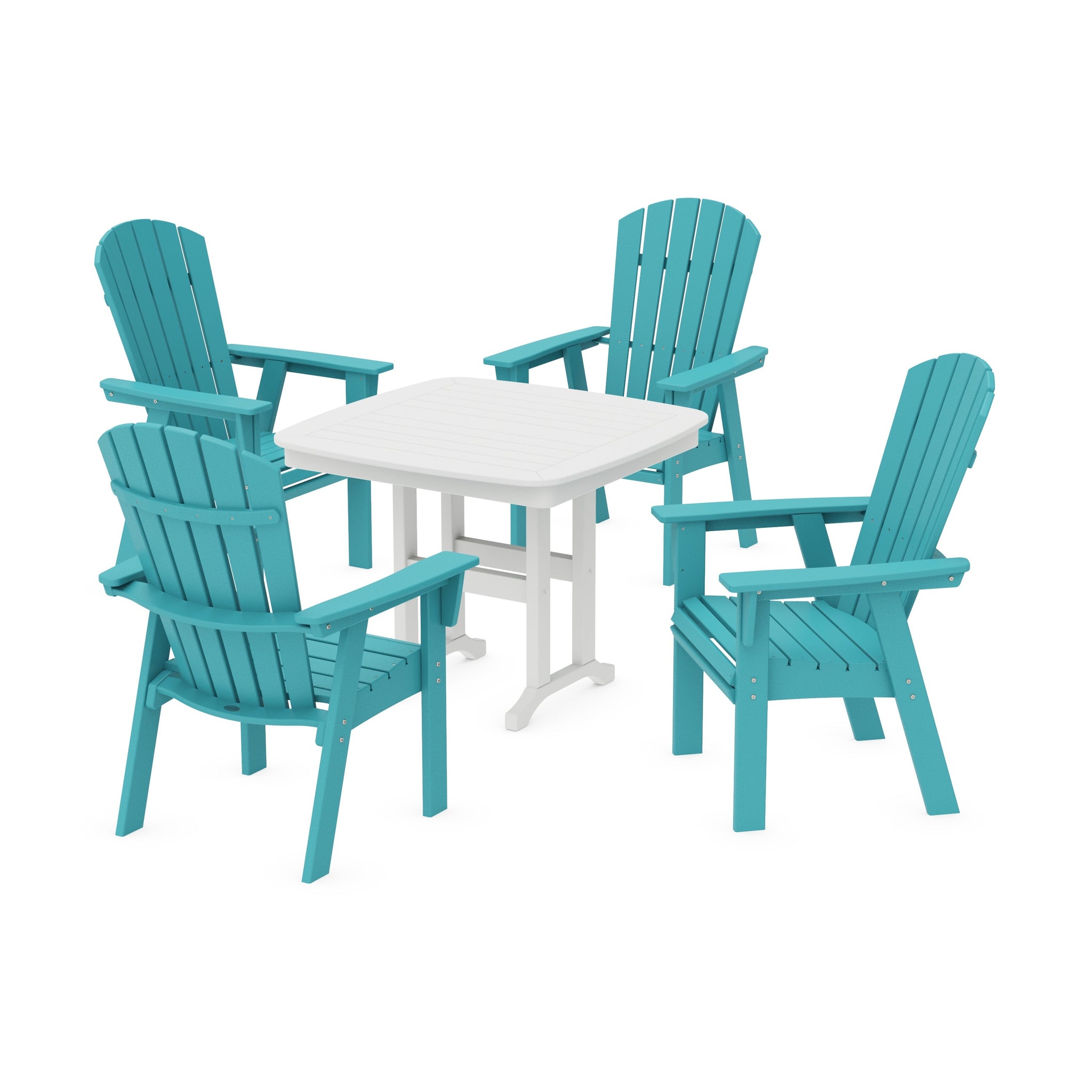 Nautical Curveback Adirondack 5-Piece Dining Set