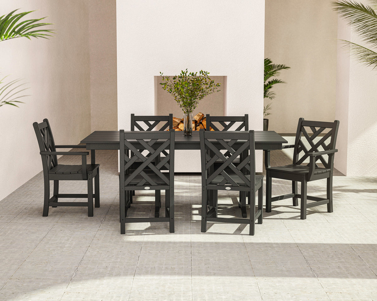 Chippendale 7-Piece Farmhouse Dining Set