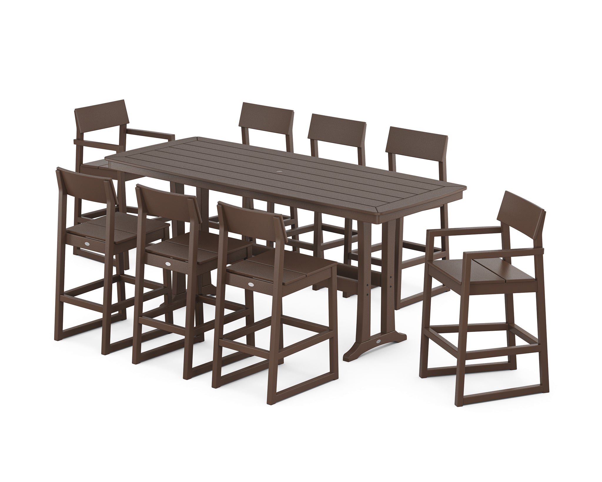 EDGE 9-Piece Bar Set with Trestle Legs