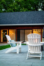 Nautical Curveback Adirondack 5-Piece Conversation Set with Fire Pit Table