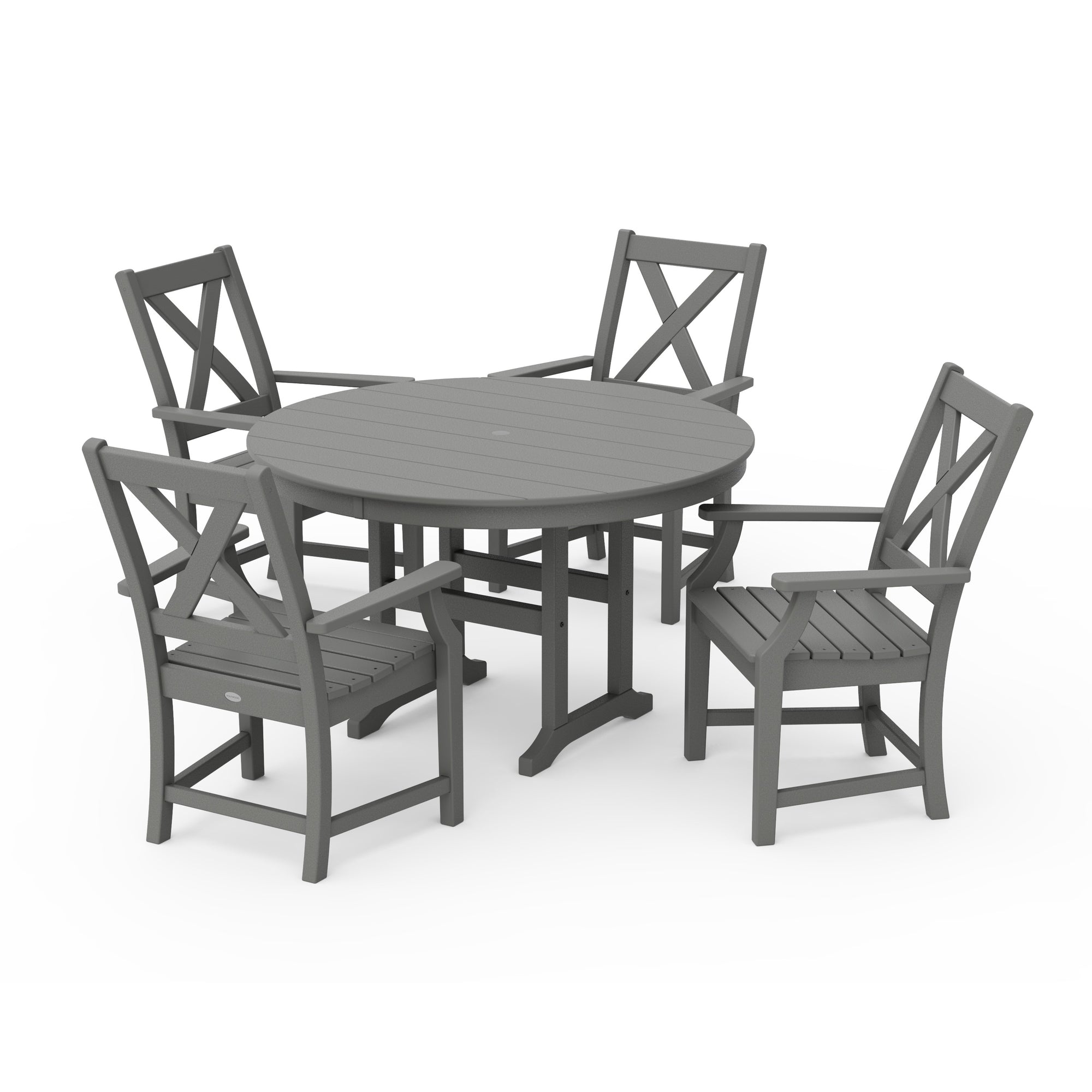 Braxton 5-Piece Round Farmhouse Dining Set