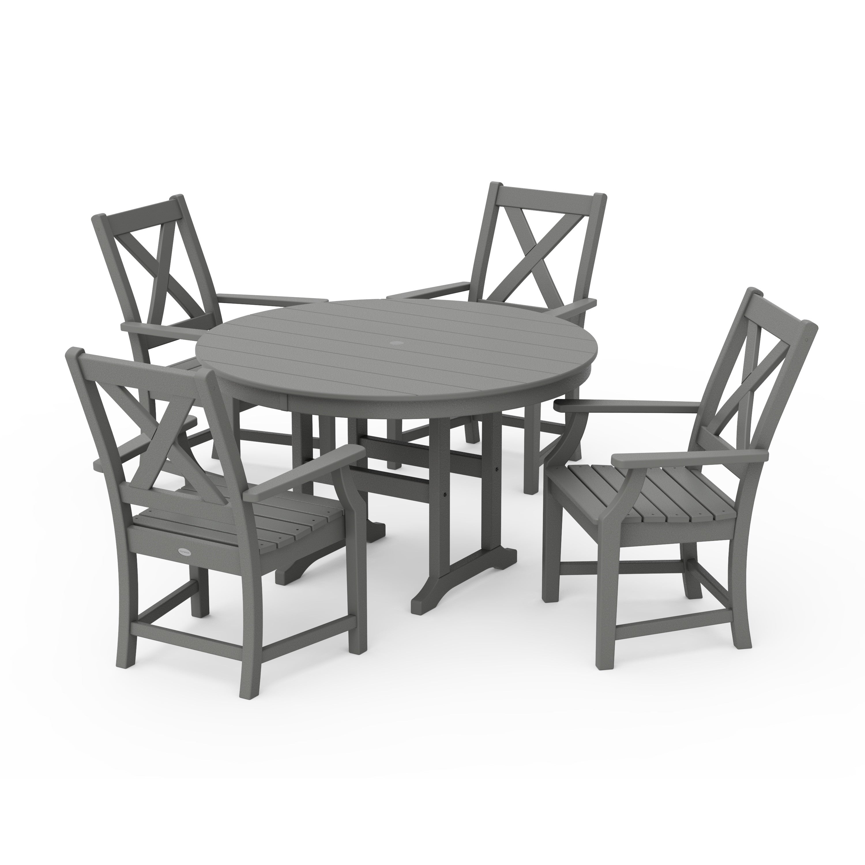 Braxton 5-Piece Round Farmhouse Dining Set