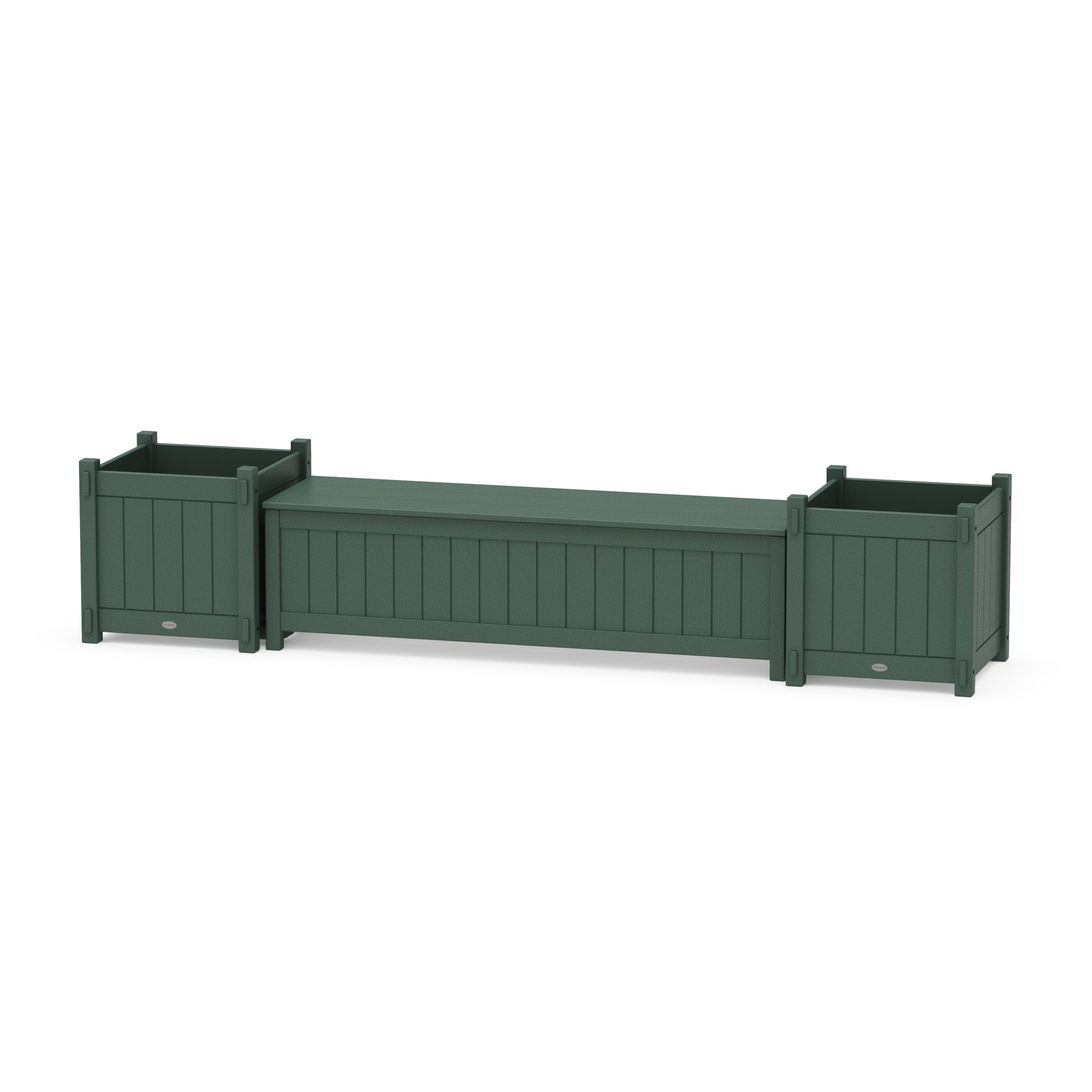 60" Vineyard Straight Planter Storage Bench Set- Large