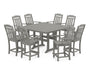 Cottage 9-Piece Square Counter Set with Trestle Legs