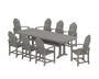 Classic Adirondack 9-Piece Dining Set with Trestle Legs