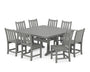 Traditional Garden 9-Piece Farmhouse Trestle Dining Set