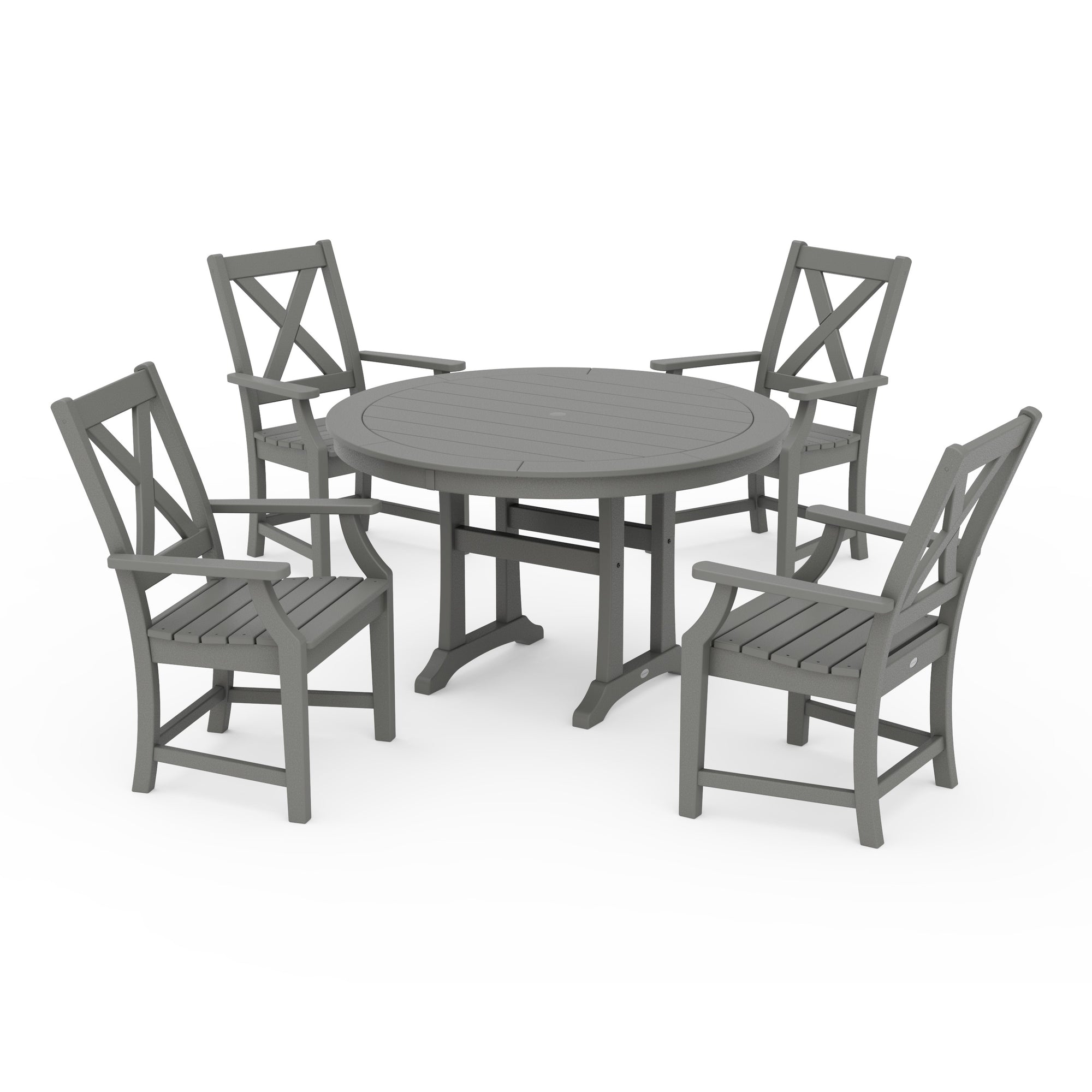 Braxton 5-Piece Nautical Trestle Arm Chair Dining Set