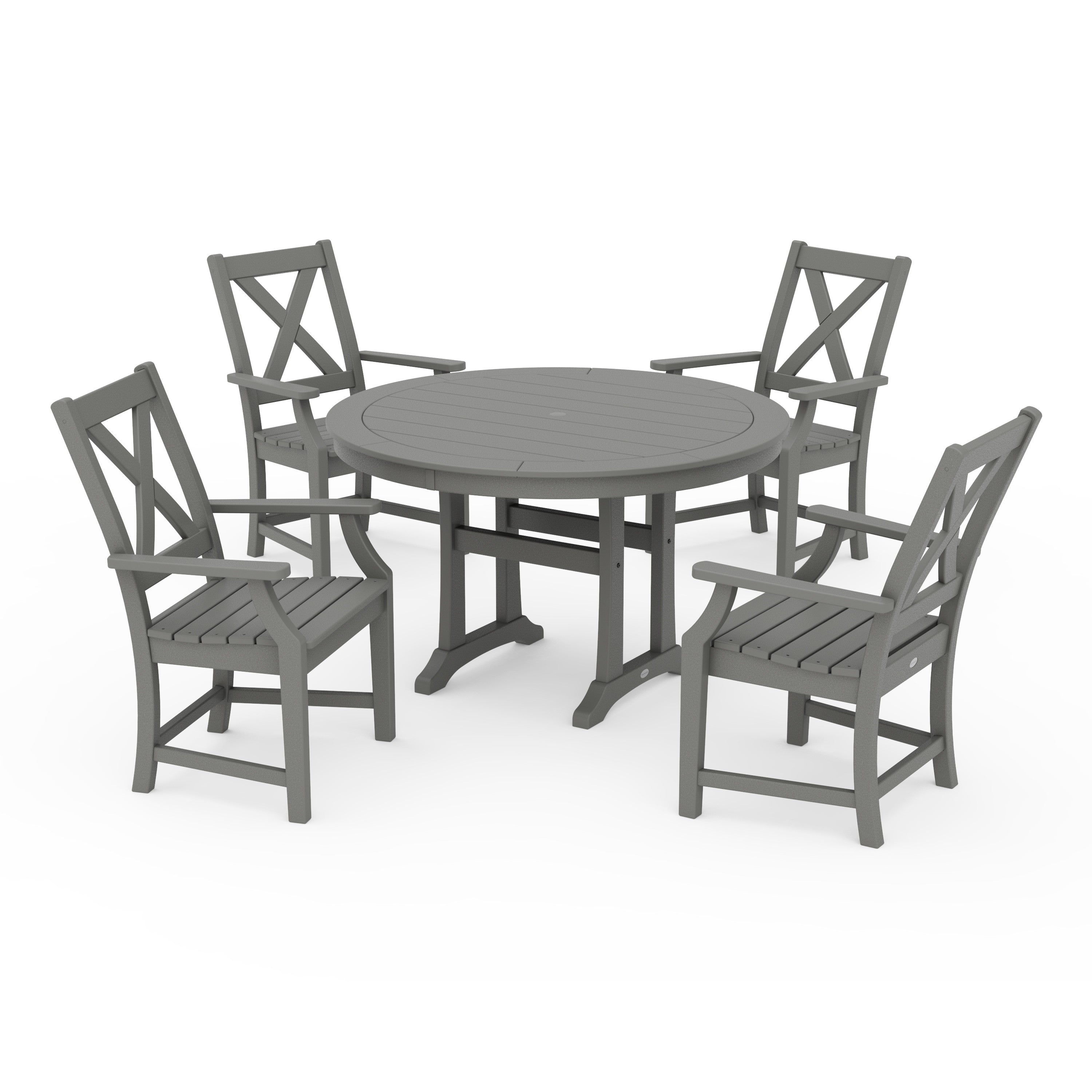Braxton 5-Piece Nautical Trestle Arm Chair Dining Set
