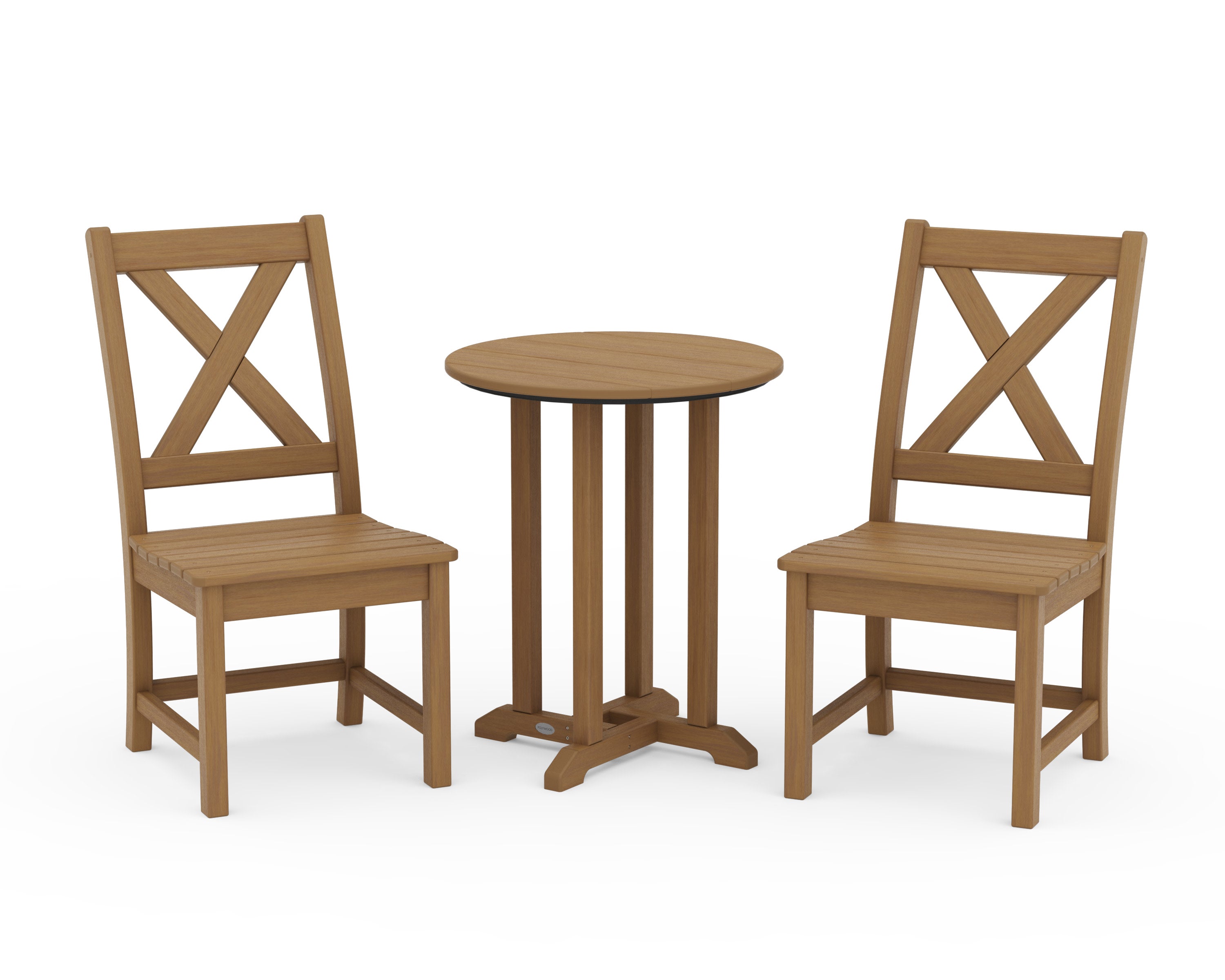 Braxton Side Chair 3-Piece Round Bistro Dining Set