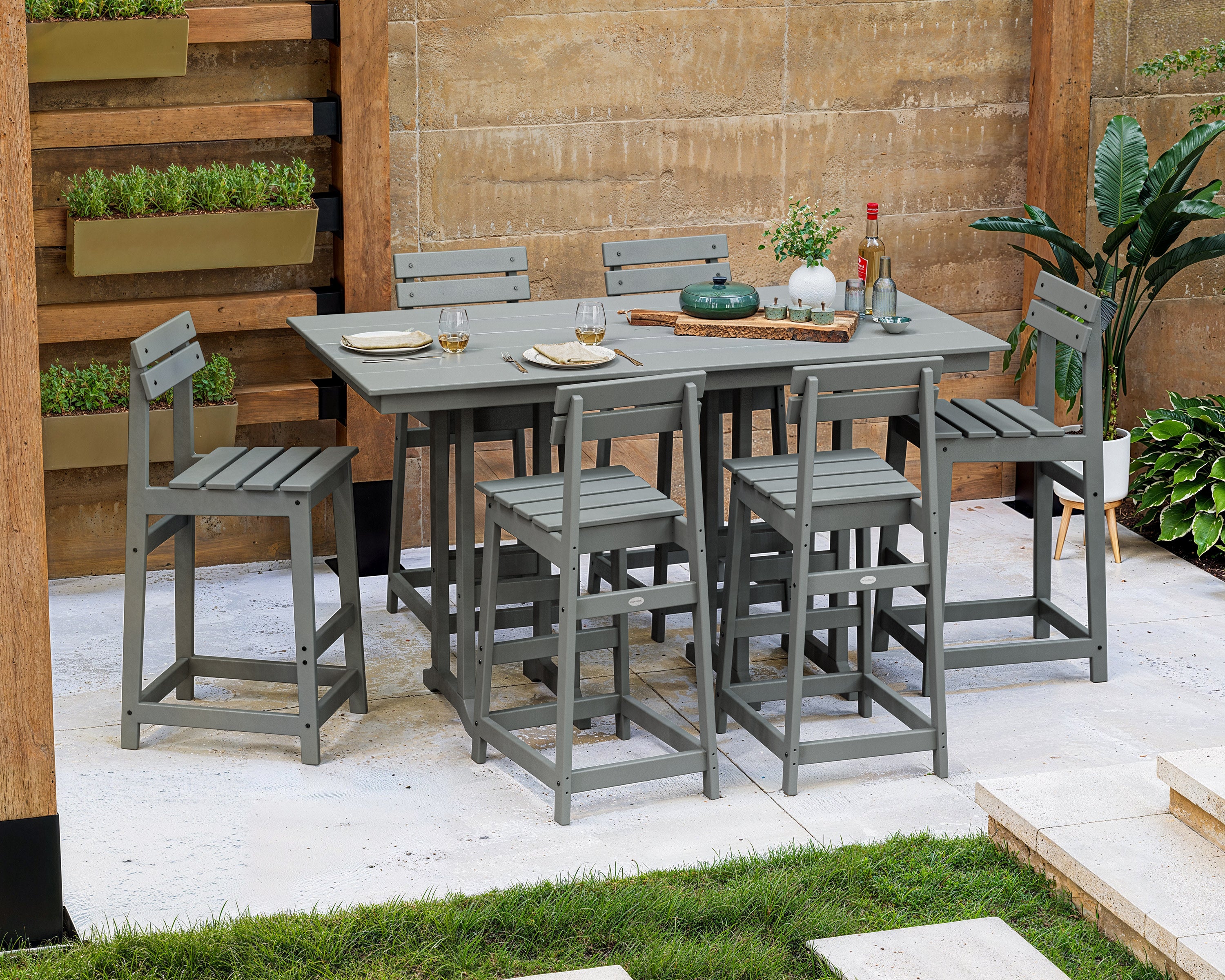 Modern Studio Urban Bar Chair 7-Piece Set - Thumbnail 2