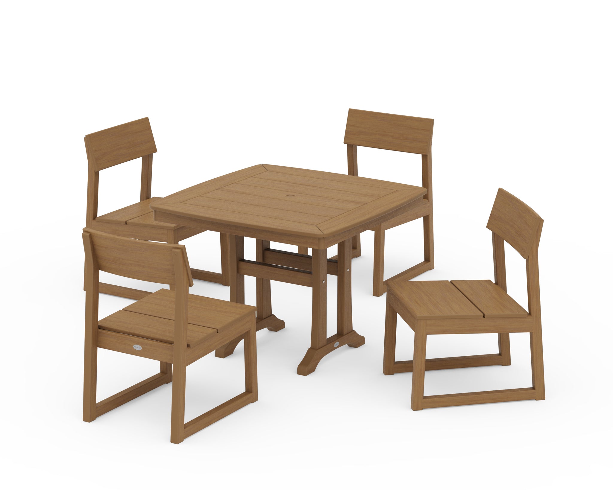 EDGE Side Chair 5-Piece Dining Set with Trestle Legs