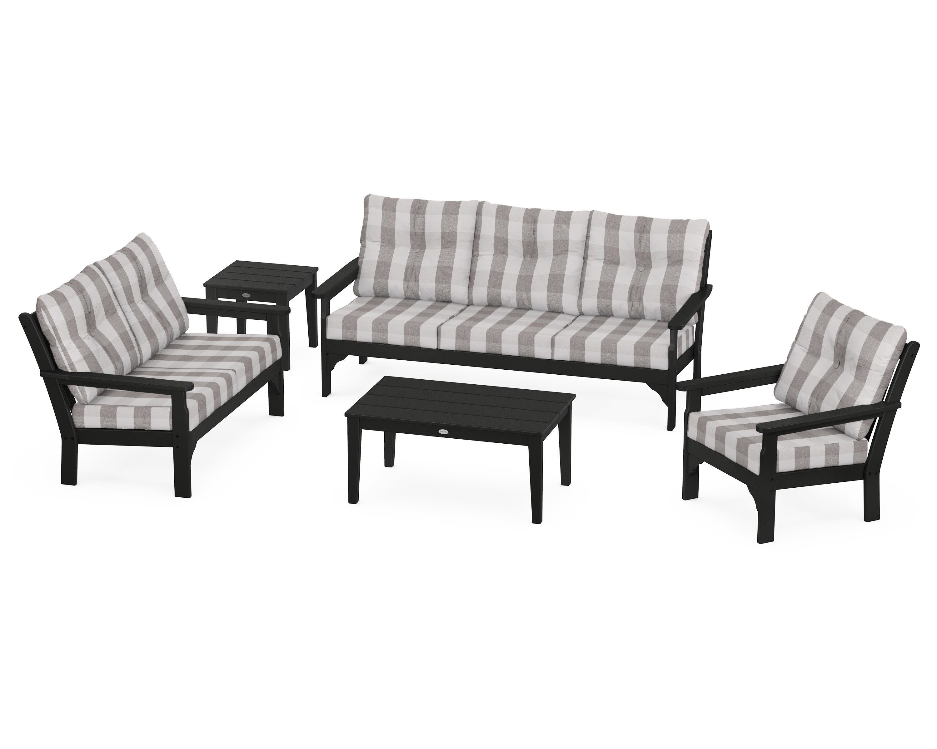 Vineyard 5 Piece Deep Seating Set