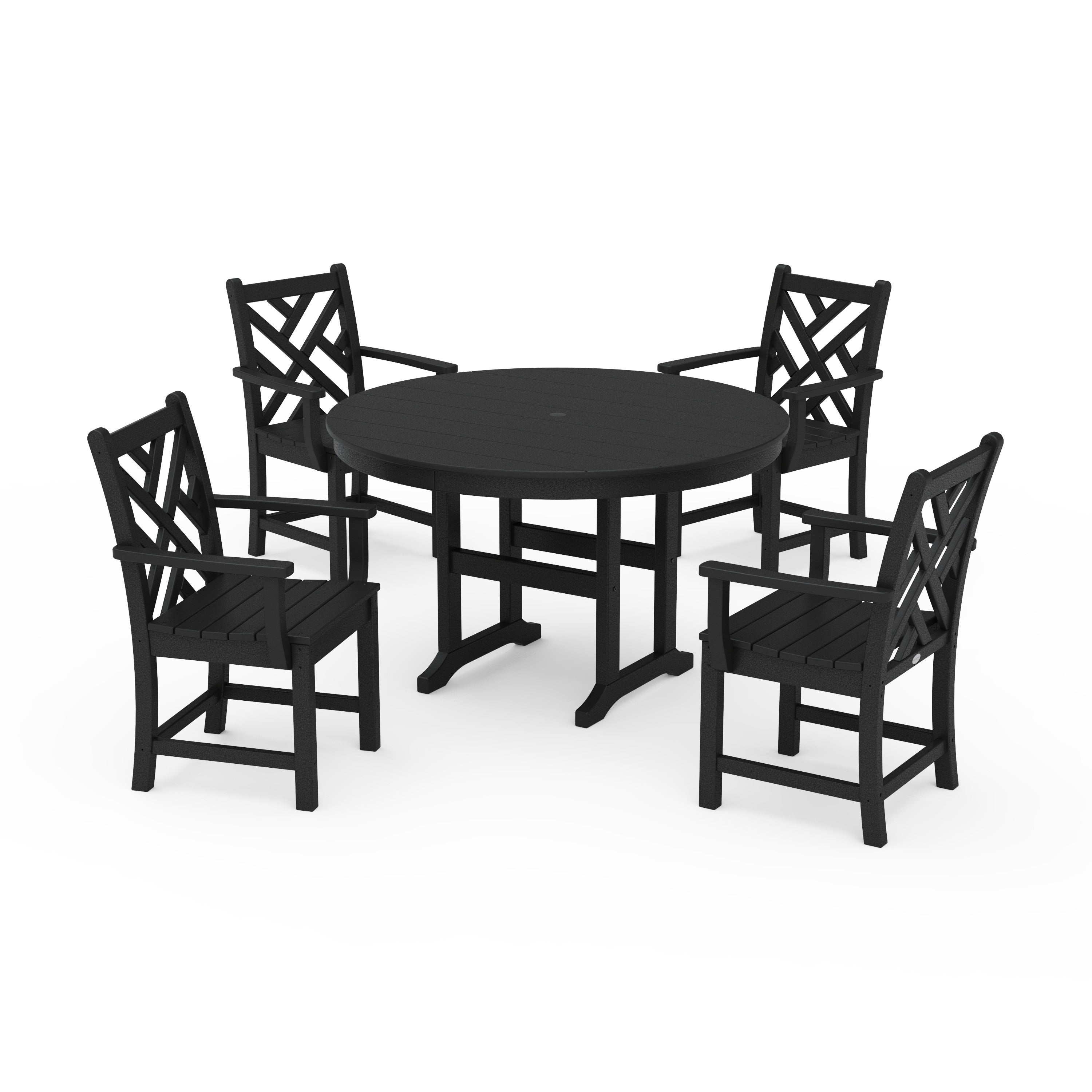 Chippendale 5-Piece Round Farmhouse Dining Set
