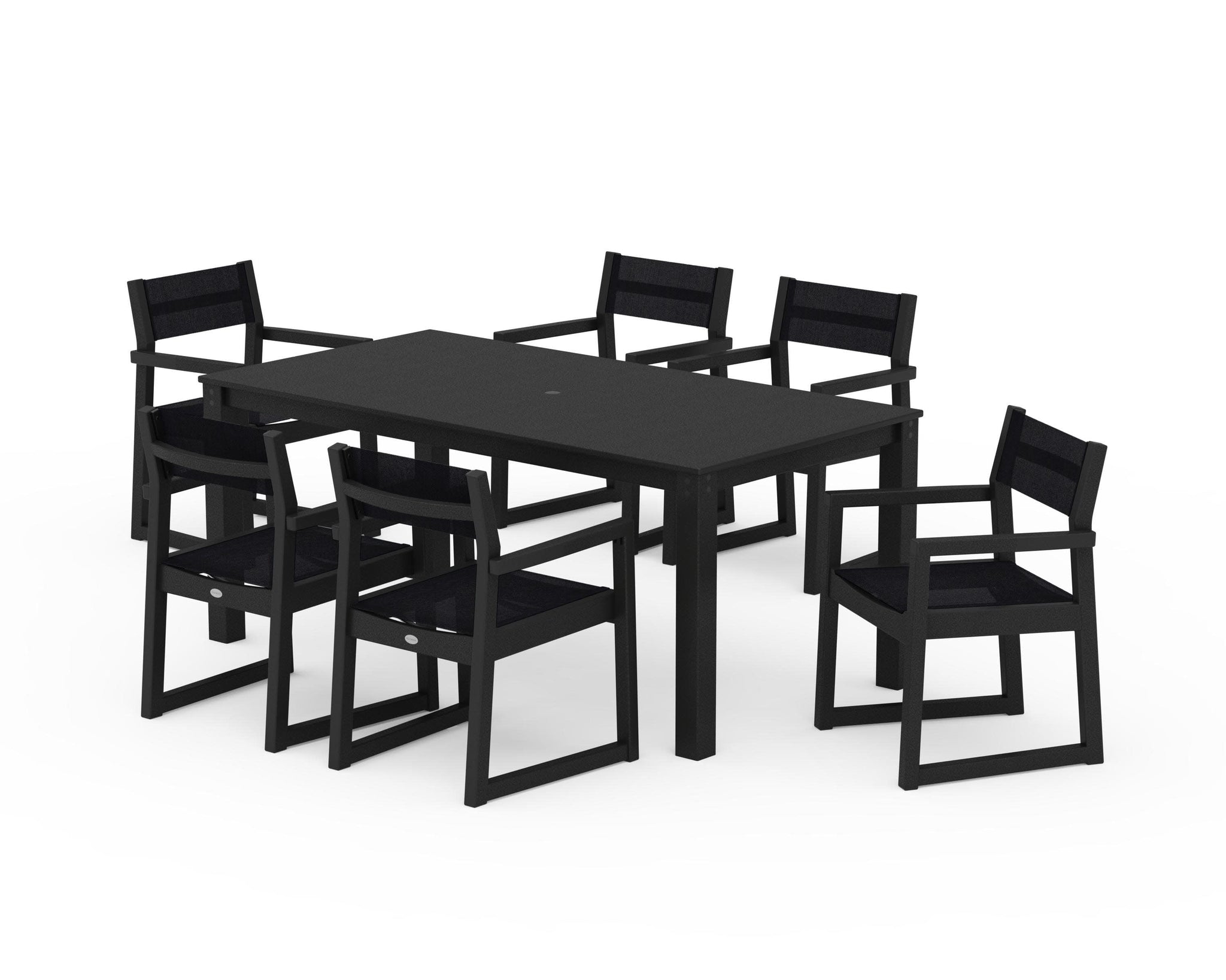 EDGE Sling Arm Chair 7-Piece Parsons Dining Set