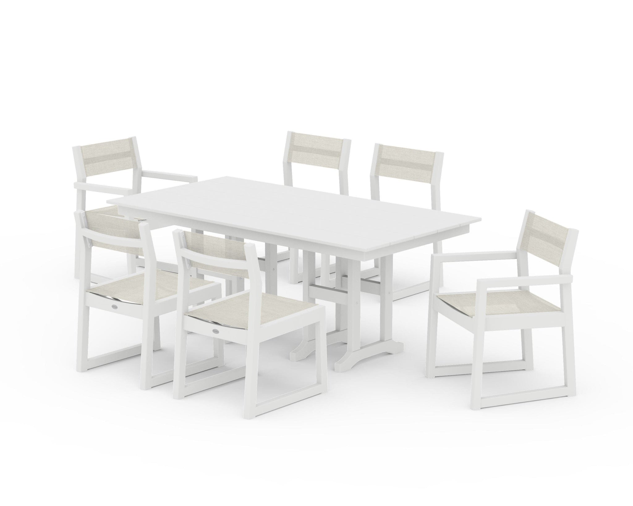 EDGE Sling 7-Piece Farmhouse Dining Set