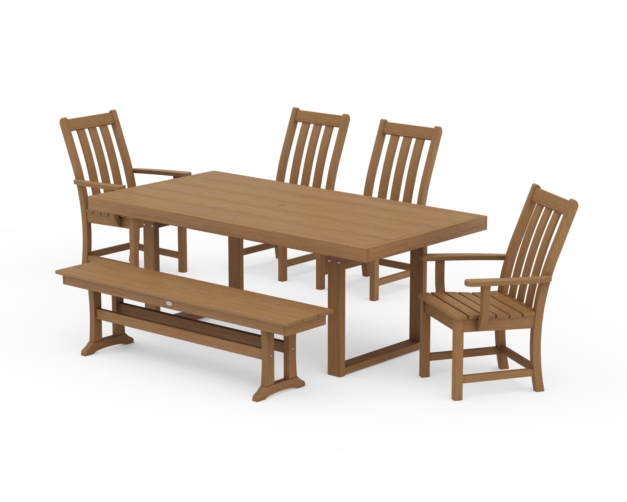 Vineyard 6-Piece Dining Set with Bench