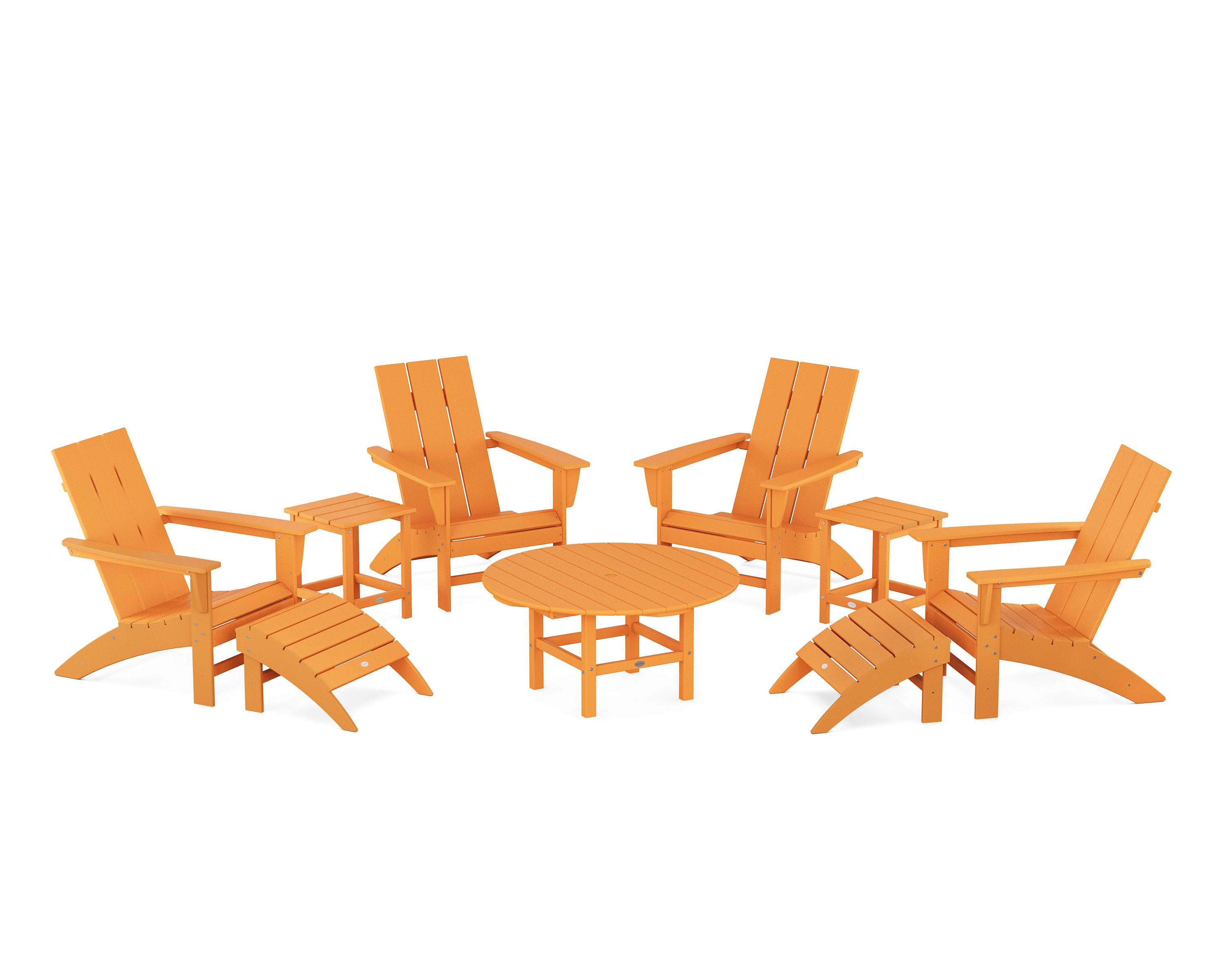 Modern Adirondack Chair 9-Piece Conversation Set