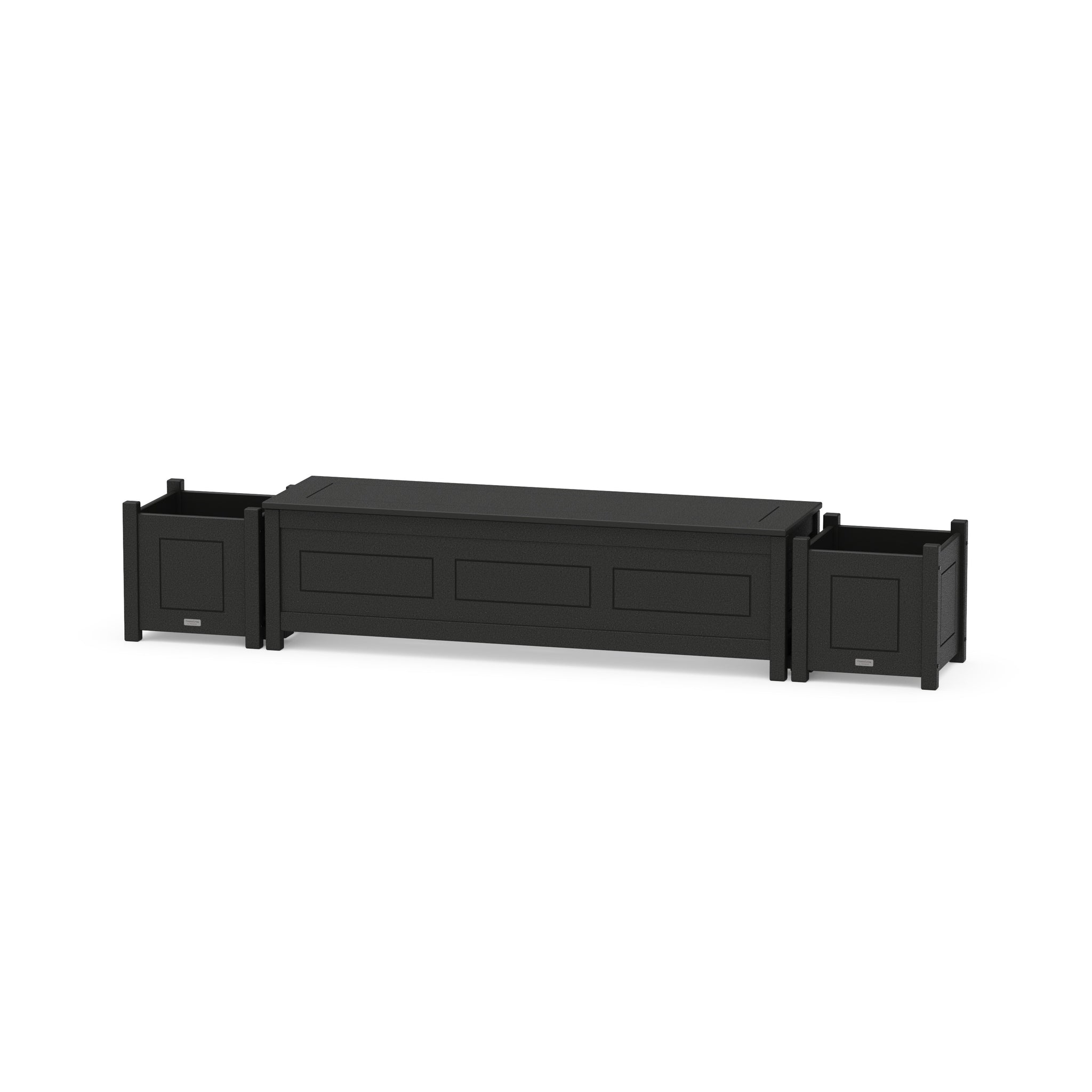 60" Country Living Straight Planter Storage Bench Set