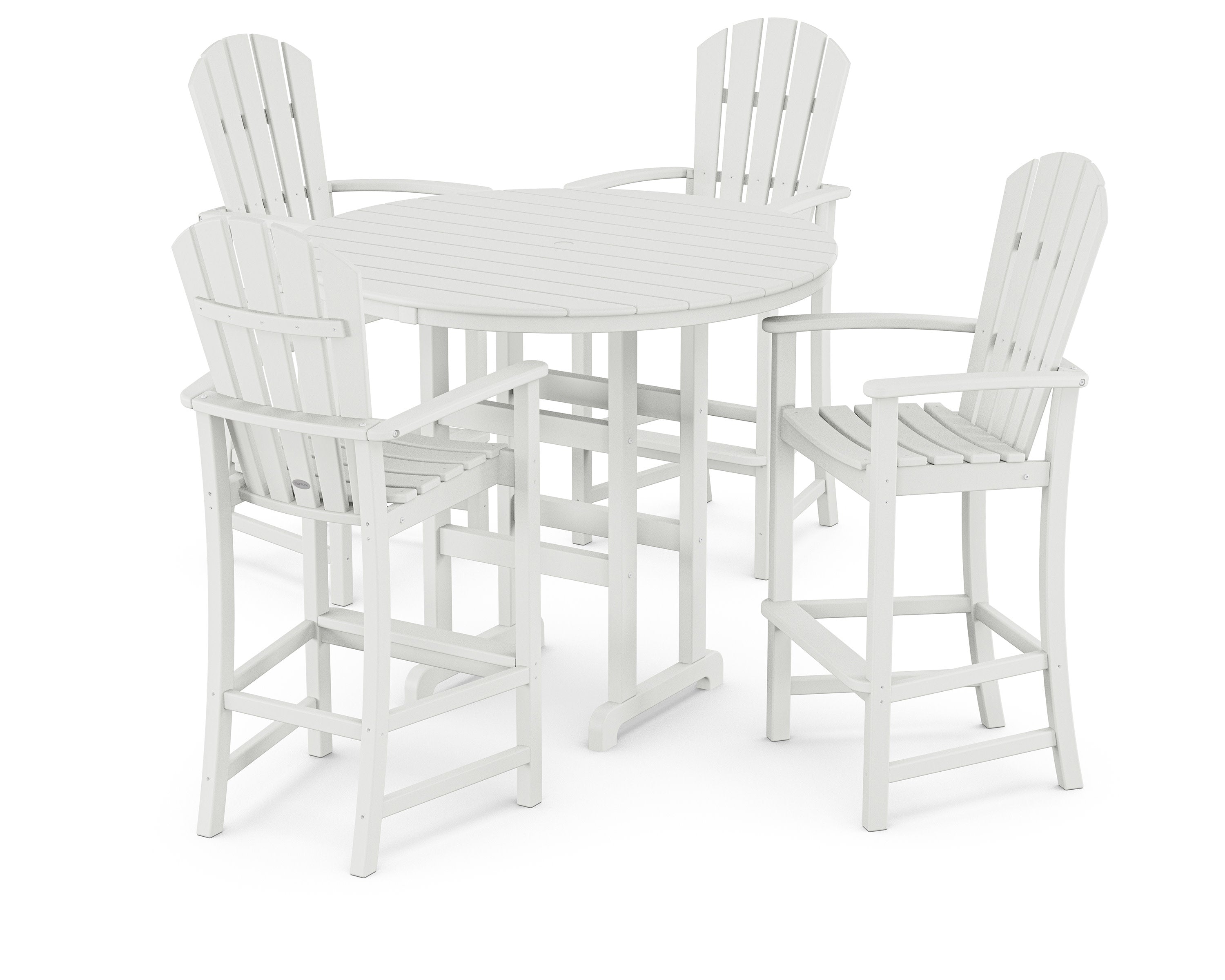 Palm Coast 5-Piece Round Farmhouse Bar Set