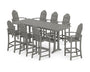 Classic Adirondack 9-Piece Farmhouse Bar Set with Trestle Legs